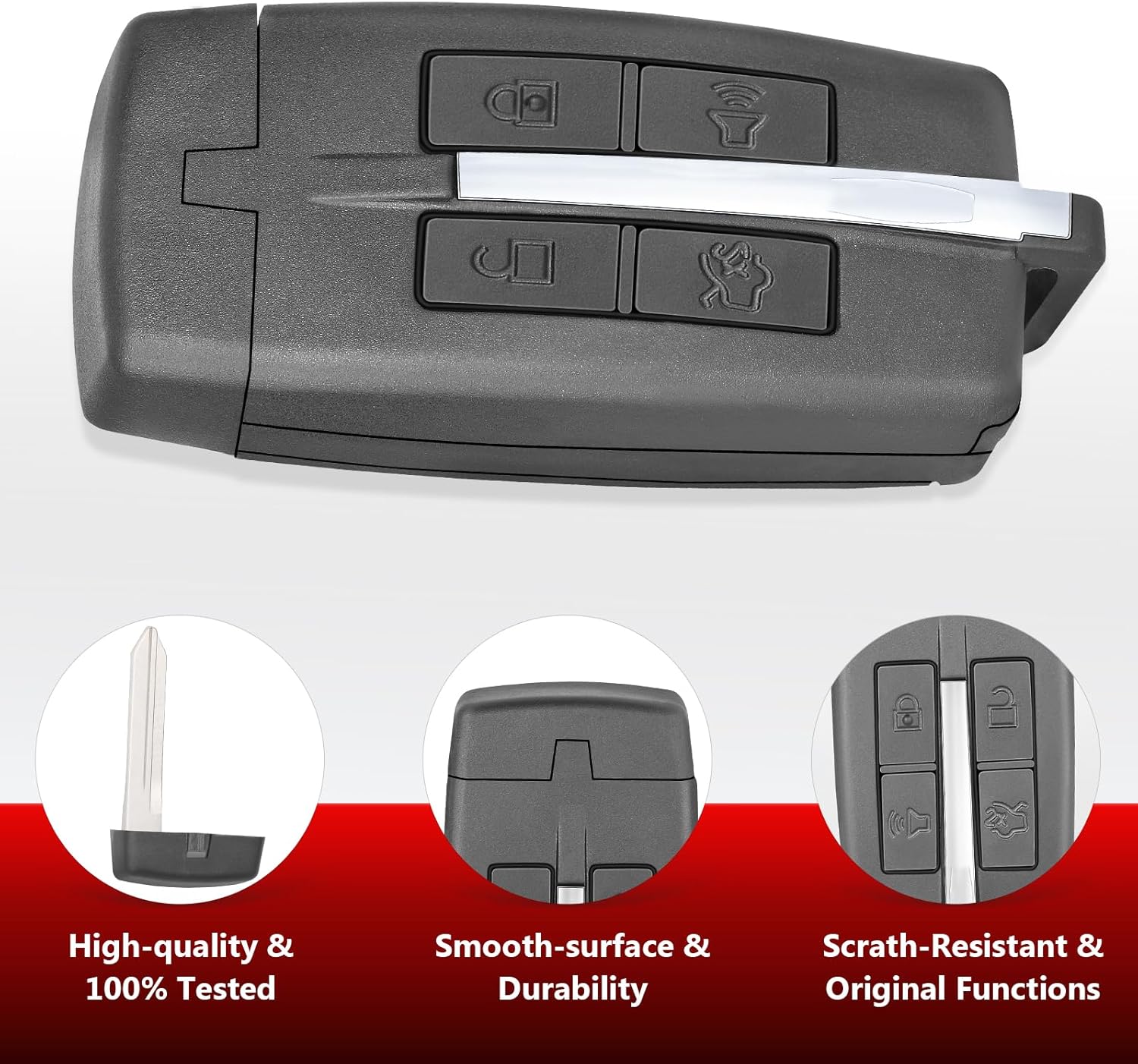 Smart Remote Key Fob Replacement for Ford Taurus 2009-2012 | for Lincoln MKS MKT | 315Mhz Keyless Entry Remote Control Car Key FCC ID: M3N5WY8406, P/N: 164-R7032 / 164-R7034