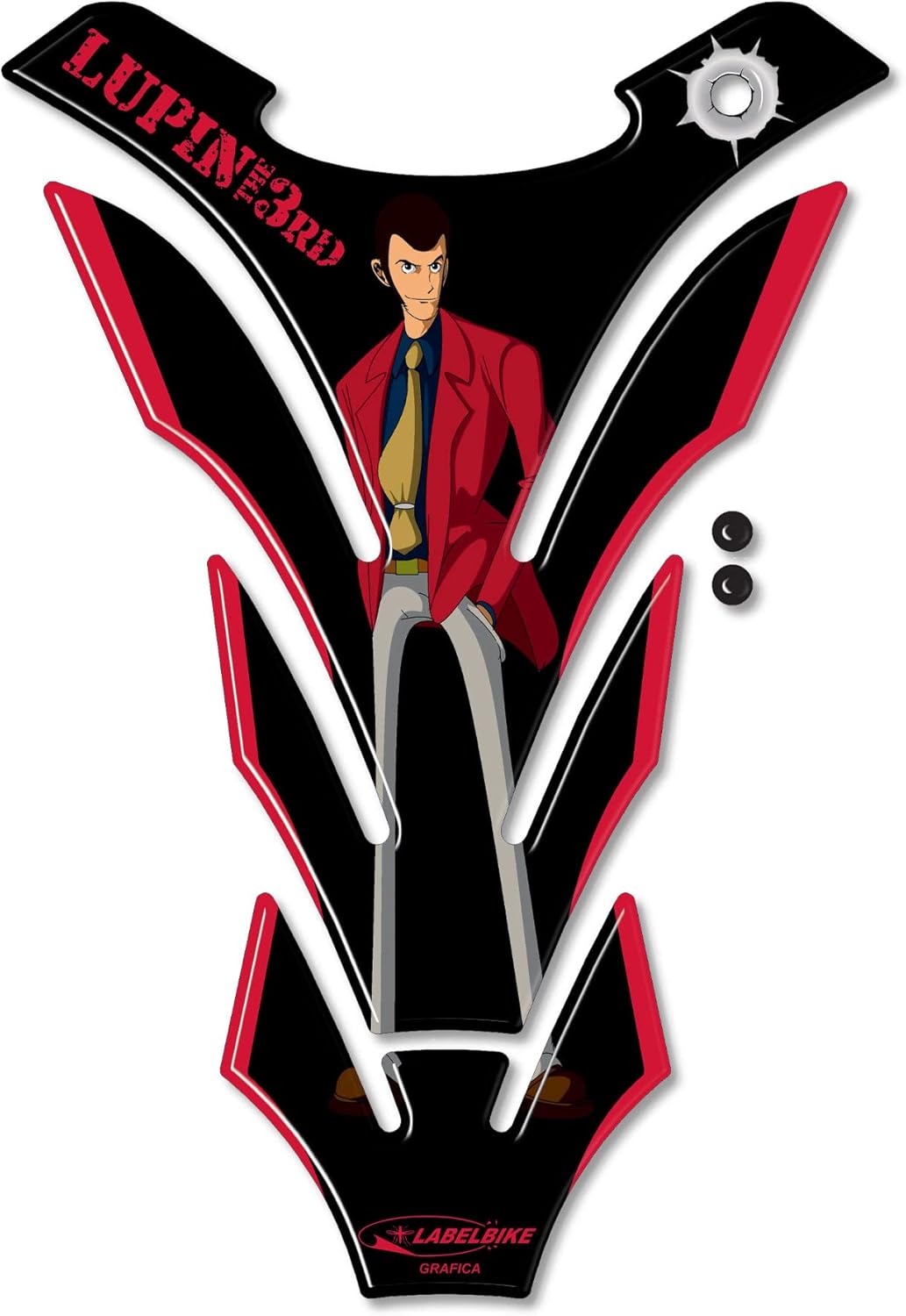 labelbike - 3D Sticker Motorcycle Fuel Tank Pad Protection and Decoration in Resin Lupin 3-The Third-TERZO