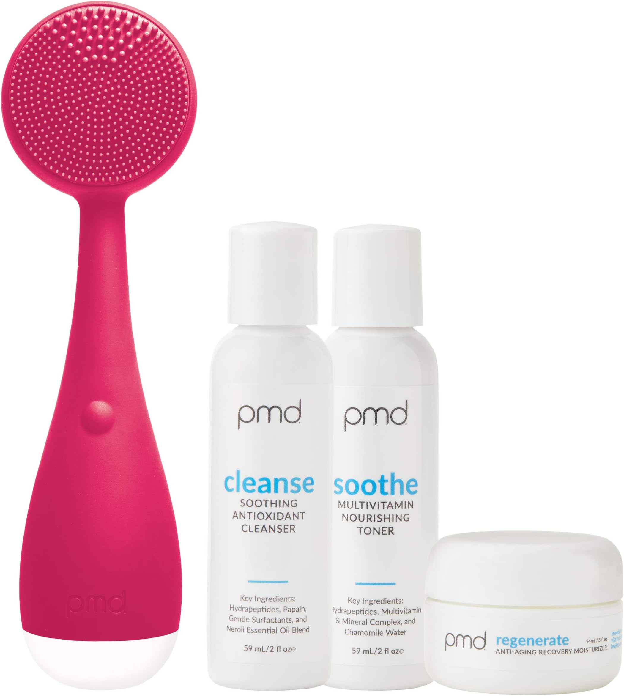 PMD Personal Microderm Beauty - Teen Clean Bundle - Includes PMD Personal Microderm Clean Hot Pink & Skincare Starter Kit