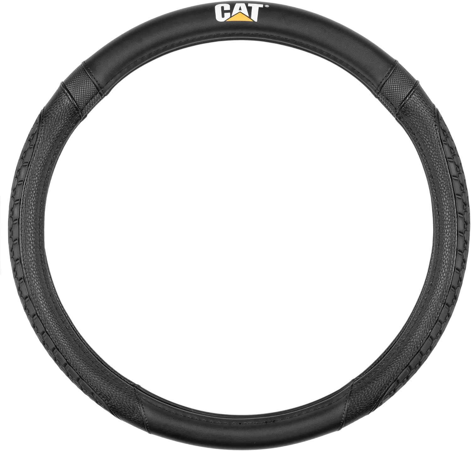 Cat® DuraGrip Steering Wheel Cover, Tire Tread Inspired Traction Grip Design, Black Steering Wheel Cover for RV Semi Truck Big Rig Trucker - X-Large 17.5" - 18" Inches