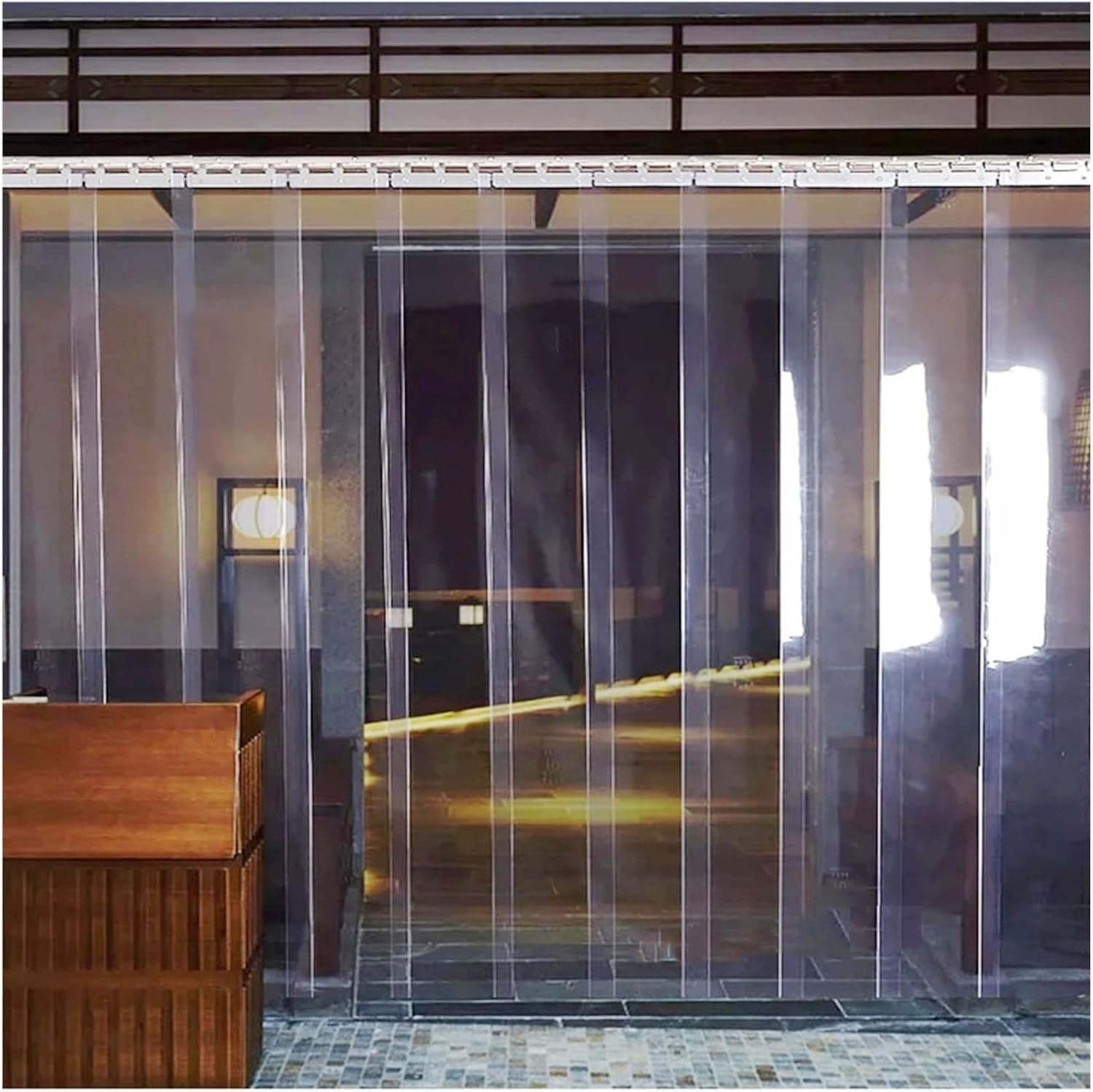 Tenda A Strisce In PVC Trasparente - 75x210cm, Impermeabile, Per Box Auto E Negozi - Foto 10