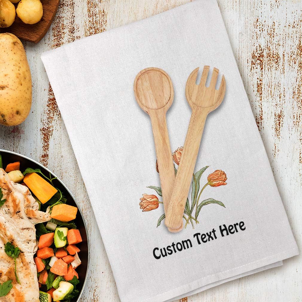 Style In Print Custom Decor Flour Kitchen Towels Tulips Vintage Look I Botanical & Flowers Botanical & Flowers Flowers Cleaning Supplies Dish Towels Personalized Text Here