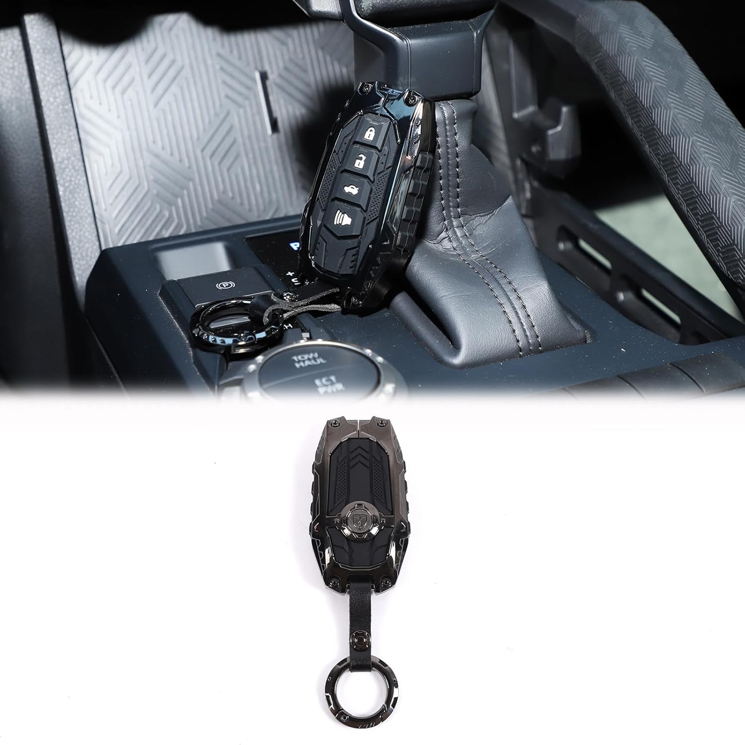 Key Fob Cover Case Protector Shell Compatible with Toyota Tacoma 2024 2025 2026/Toyota Tundra 2022 2023 2024 2025 2026 Car Key Fob Shell (Silver)
