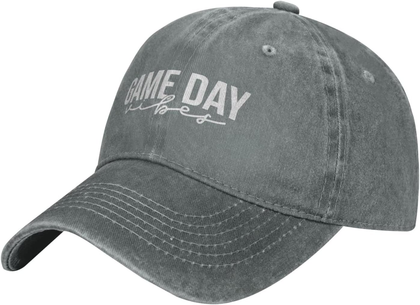 Hat Game Day Vibes Hat for Women Baseball Hats Cute Cap Gray