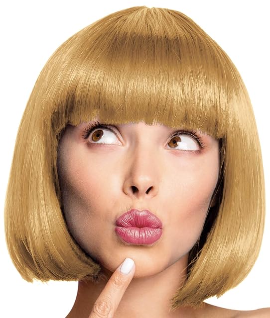 Balinco Peluca Bob / Cabaret / Pageboy - Unisex, Poliéster, 13 Colores (Rubio)