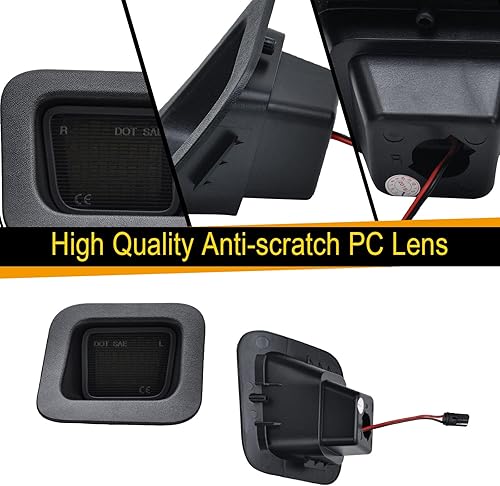 Miniatura 5 de R&F Auto Luces LED de lente ahumada para matrícula compatibles con Ram 1500 2500 3500 (2003-2018)  Ram 1500 Classic (2019-2020) lámpara de etiqueta