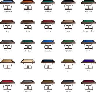 Playcraft Barcelona 8’ Slate Pool Table - Modern Billiard Tables with Solid Hardwood & 3pc Slate System - Perfect for Game Room, Office or Dens - 25 Cloth Colors