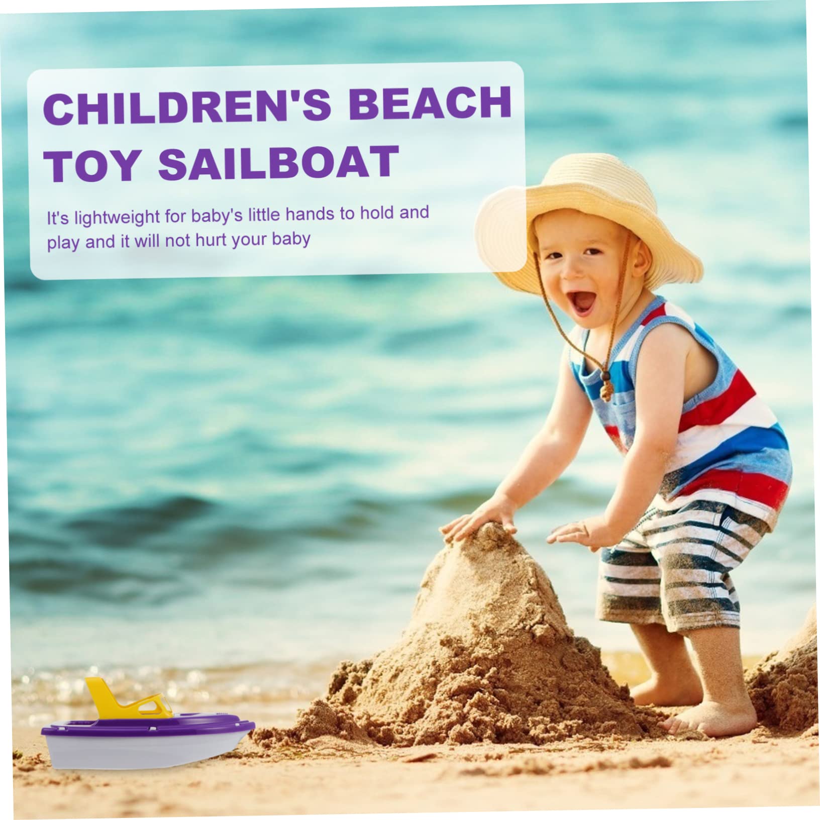 iplusmile 3 Piezas Juguete Bañera Infantil Barco Plástico Seguro para Niñas de Acuático para Playa y Piscina