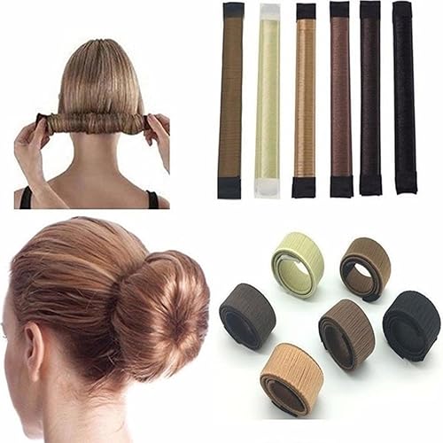 Miniatura 7 de Libcflcc Herramientas de peluquería para mujer, máquina de moño, fácil de magia, dona, banda para peinar, soporte para updo, herramienta de bricolaje