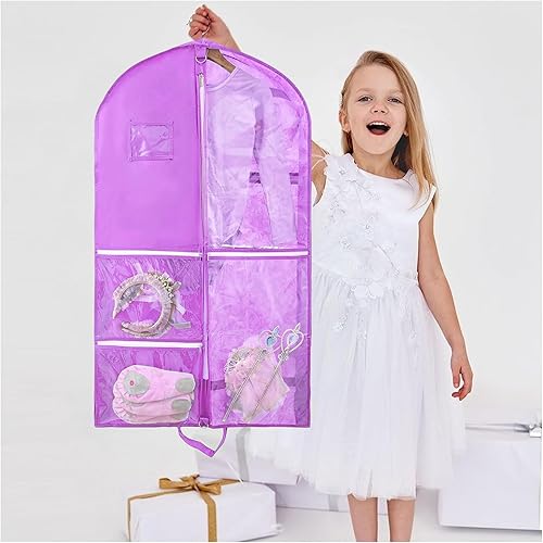 Vista 42 de Bolsa de ropa colgante impermeable, bolsas de ropa de 40 pulgadas para colgar ropa, bolsas de ropa para almacenamiento de viajes, bolsa de ropa