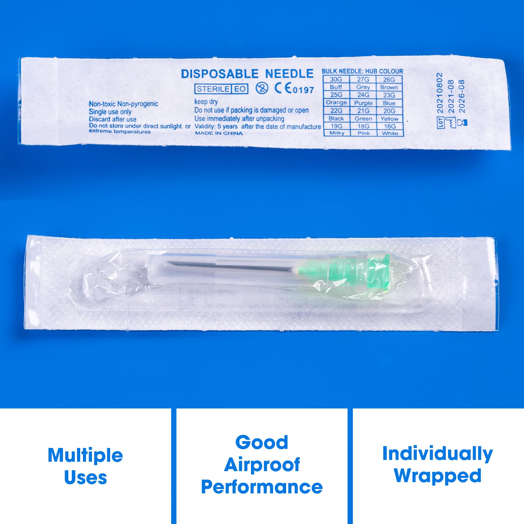 Weller KDS1412P Stainless Steel Dispensing Needles, Dark Green, 14 Gauge, 1/2", 50/Pkg