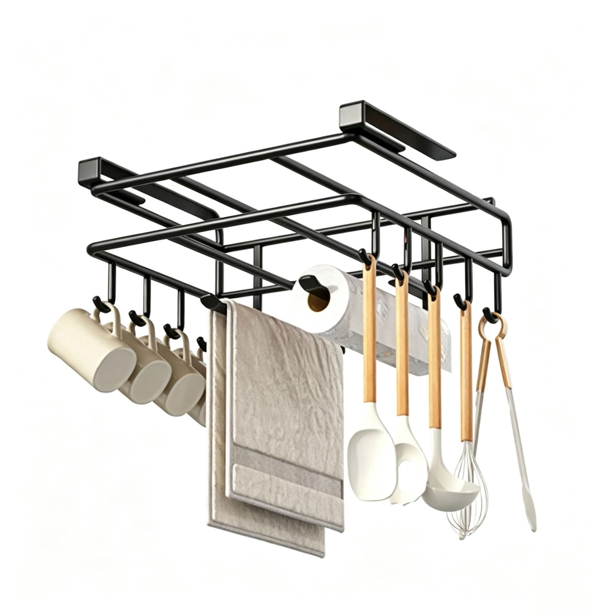 Porta-coperchio da appendere, portaoggetti multifunzionale | Senza fori, for riporre la cucina salvaspazio