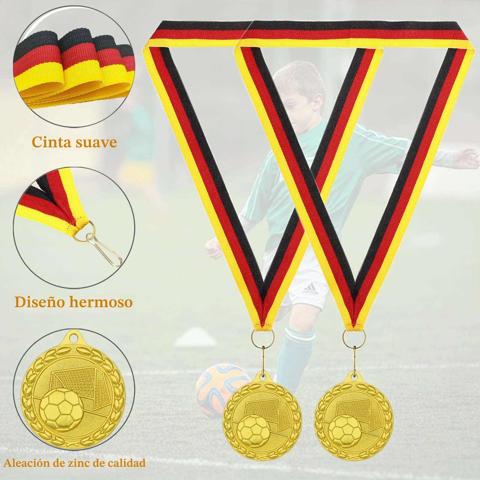 Medallas de Fútbol de 12 piezas, Pulseras de Fútbol de 12 piezas Regalos de Fiesta de Fútbol para Niños Regalos de Cumpleaños para Niños Niñas Regalo de Cumpleaños Accesorios de Fiesta de Cumpleaños
