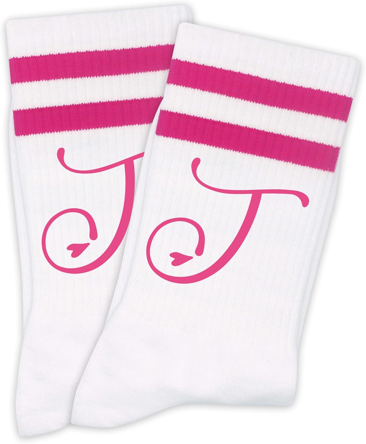 Women's Hot Pink Striped Socks - Birthday Gift, Ladies - Image 3