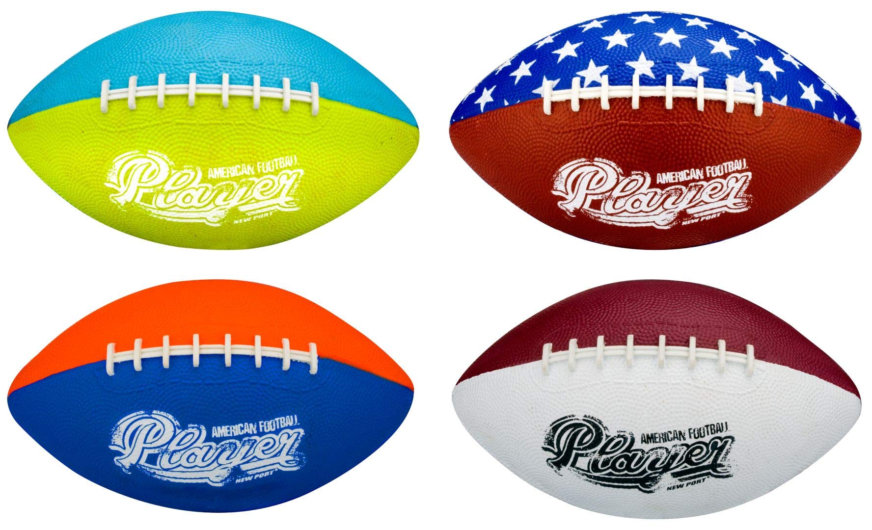 New Port American Football Mini (22 X 13 cm||Dunkelblau Bordeaux Bianco)