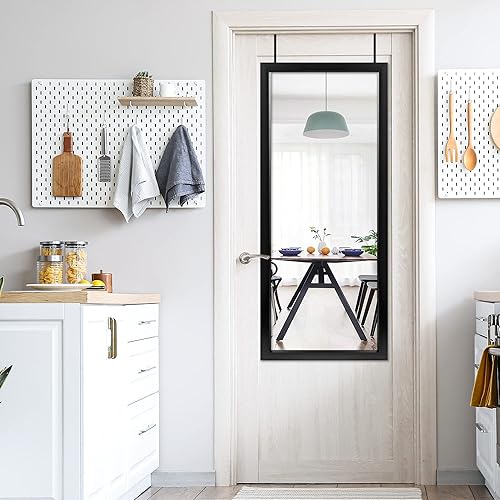 Miniatura 2 de Elevens Espejo de puerta de longitud completa de 43 x 18 pulgadas, espejo para colgar sobre la puerta o apoyado contra la pared o montado en la