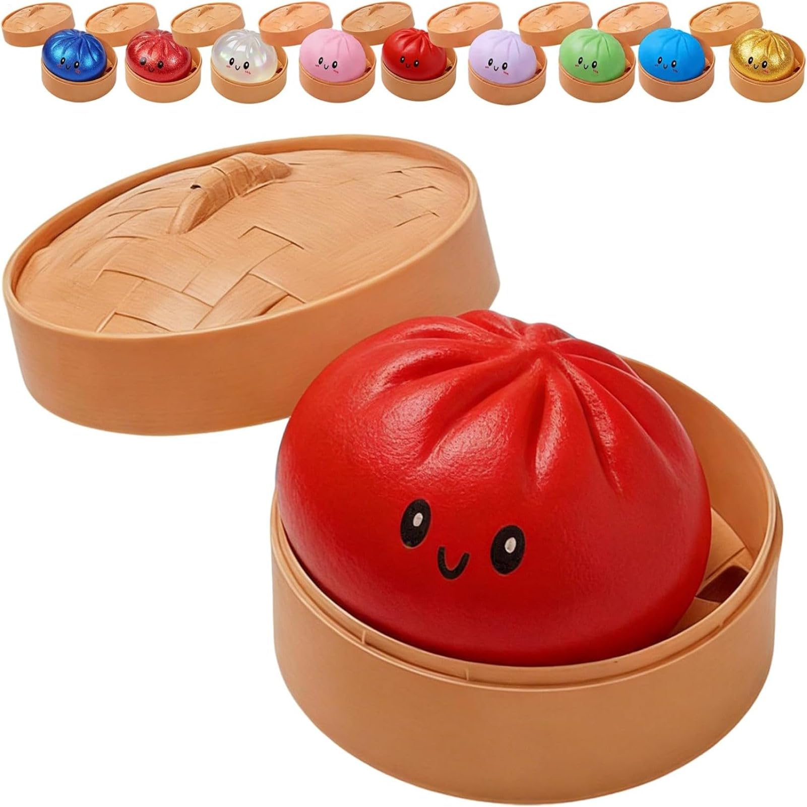 Giant Glitter Dumpling Squishy - Glitter Dumpling Squishy with Box, mysterys Squishys Dumplings Box, Juguetes Antiestrés para Adultos Y Adolescentes, Rellenos para Cestas De Pascua — view 11