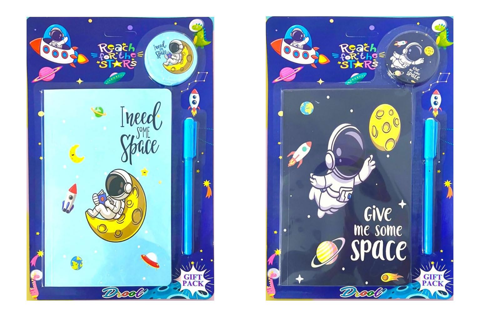 KOBBET® Space Theme Stationery Gift Set for Boys, Space Diary, Pen & Badge Rakhi Gift Set, Rakshabandhan Gift Set for Boys Party Favor Return Gift Set for Boys Birthday Gift (Space 2 Set) (B0CBK2G9MT) Amazon Price History, Amazon Price Tracker