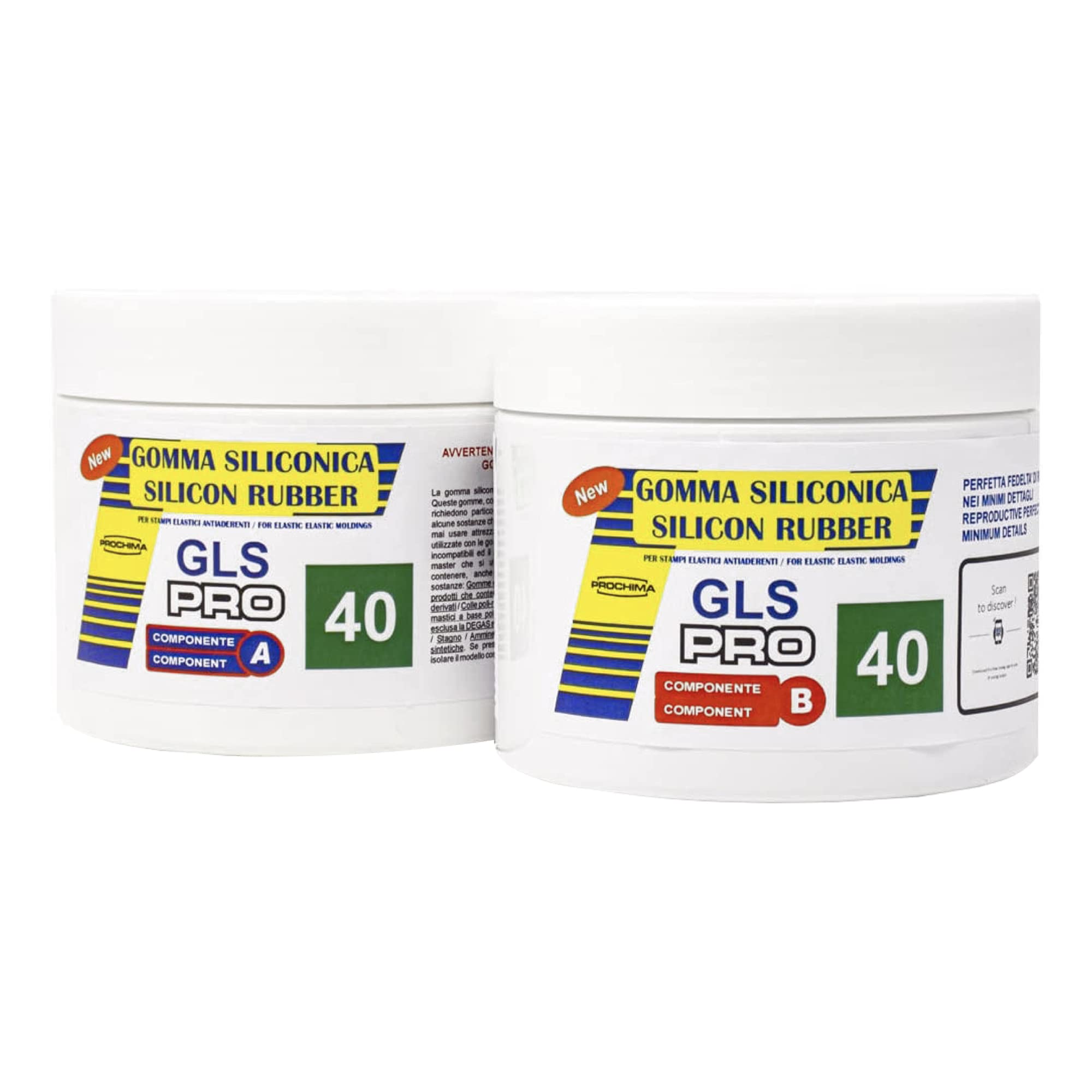 PROCHIMA GS5401K1 Gomma Siliconiche Gls-​PRO 40 A+​B, Verde, 1 KG
