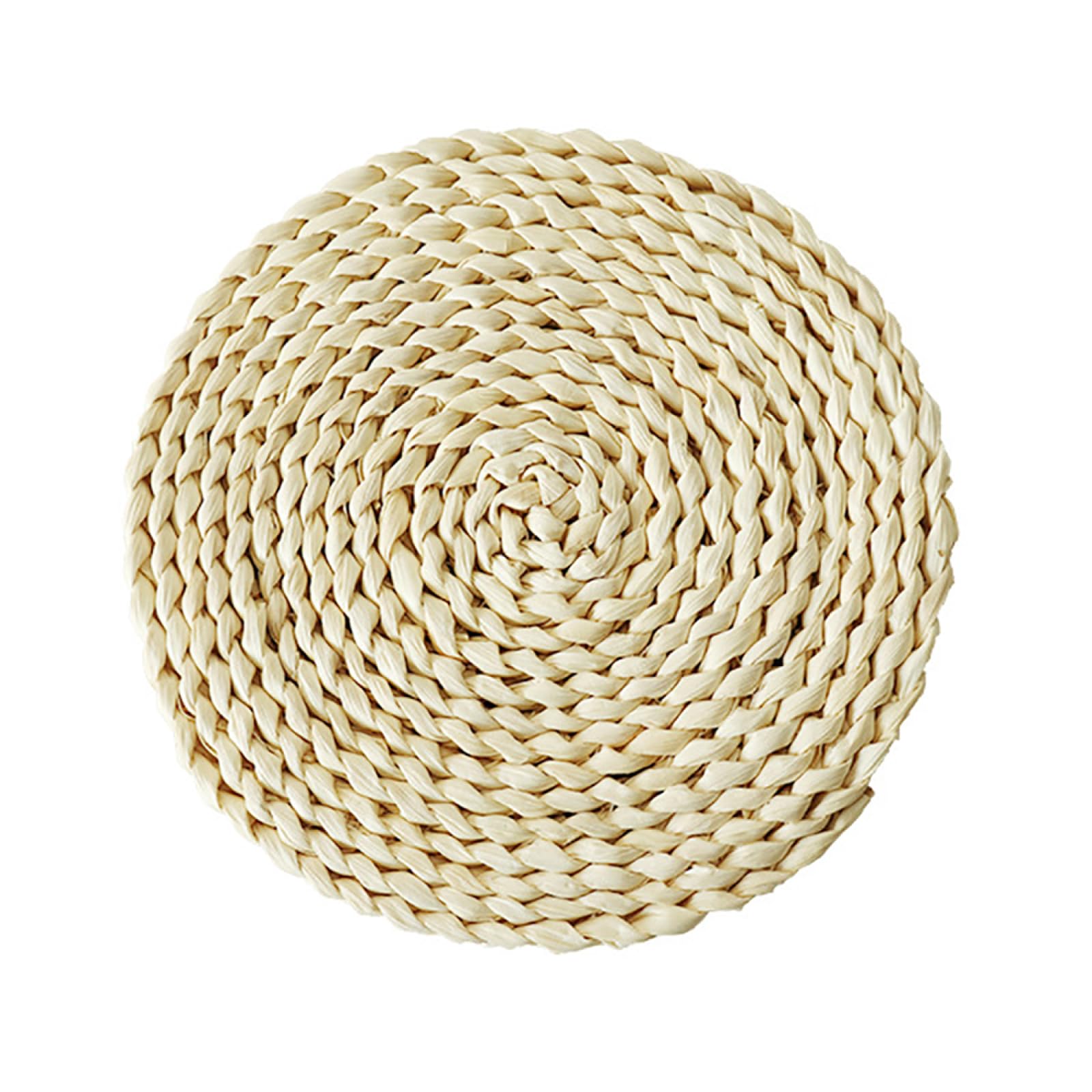 Tovaglietta all'Americana Intrecciata in Buccia di Mais Naturale da Fattoria | Sottobicchieri da tavola in Stile Rustico | Tovagliette Rotonde per Uso Quotidiano e Feste, 4 Pezzi, 30 cm (6 p