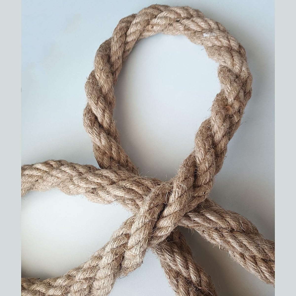 2PC Queue Barrier Ropes for Crowd Control, 2-13Ft Twisted Hemp Rope Barrier for Queue Divider, Braided Stanchion Rope Barriers for Queue Posts, Rope Safety Barrier with Metal Hook (Color : Black, Si