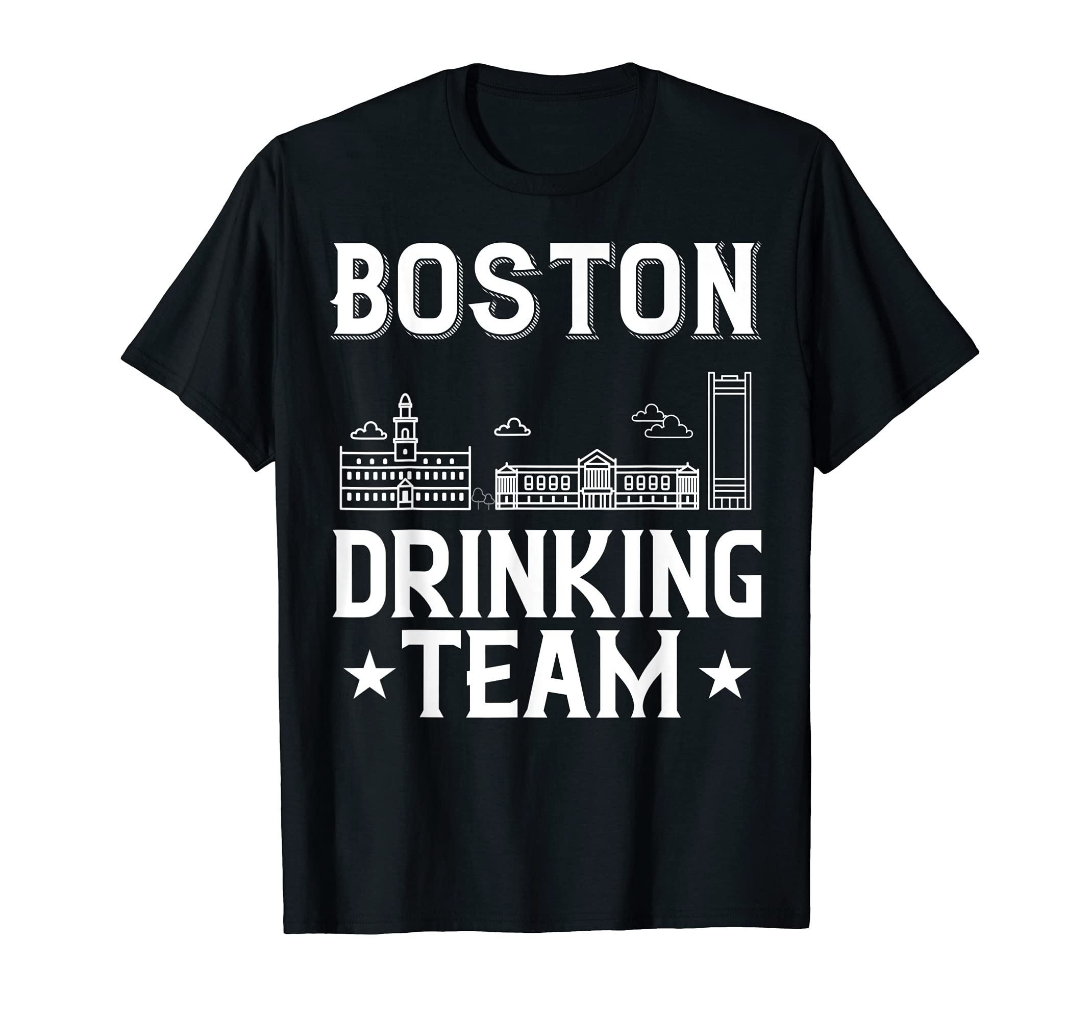 Boston MassachusettsCity Skyline Map Travel T-Shirt