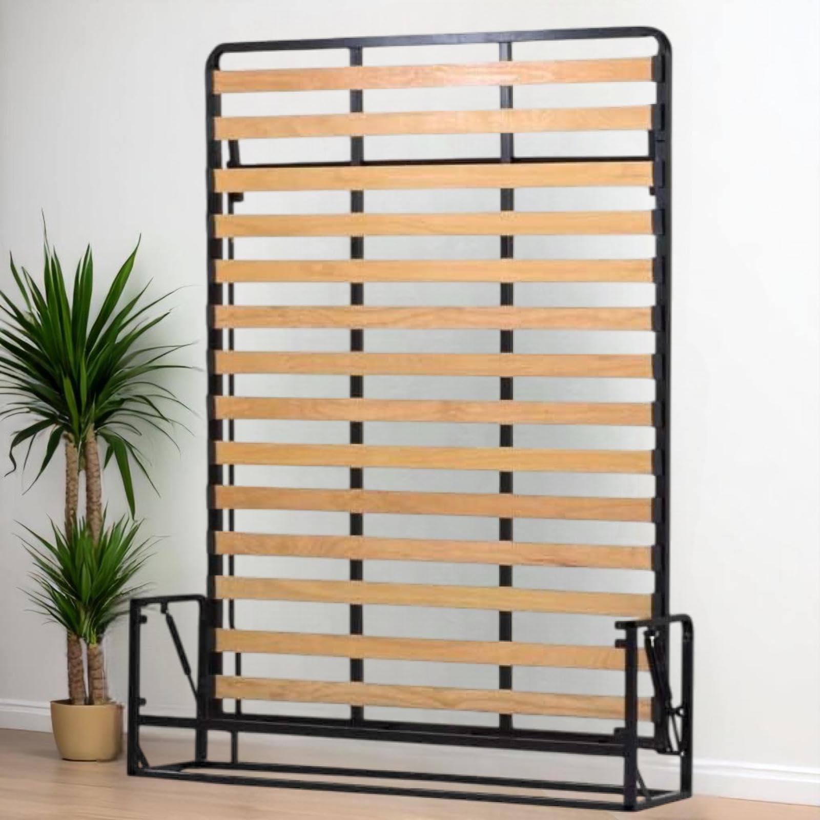 Murphy Bed - Classic Vertical Wall Bed - Fold Up - Space Saving Folding Bed Frame - Pull Down (140 cm x 190 cm)