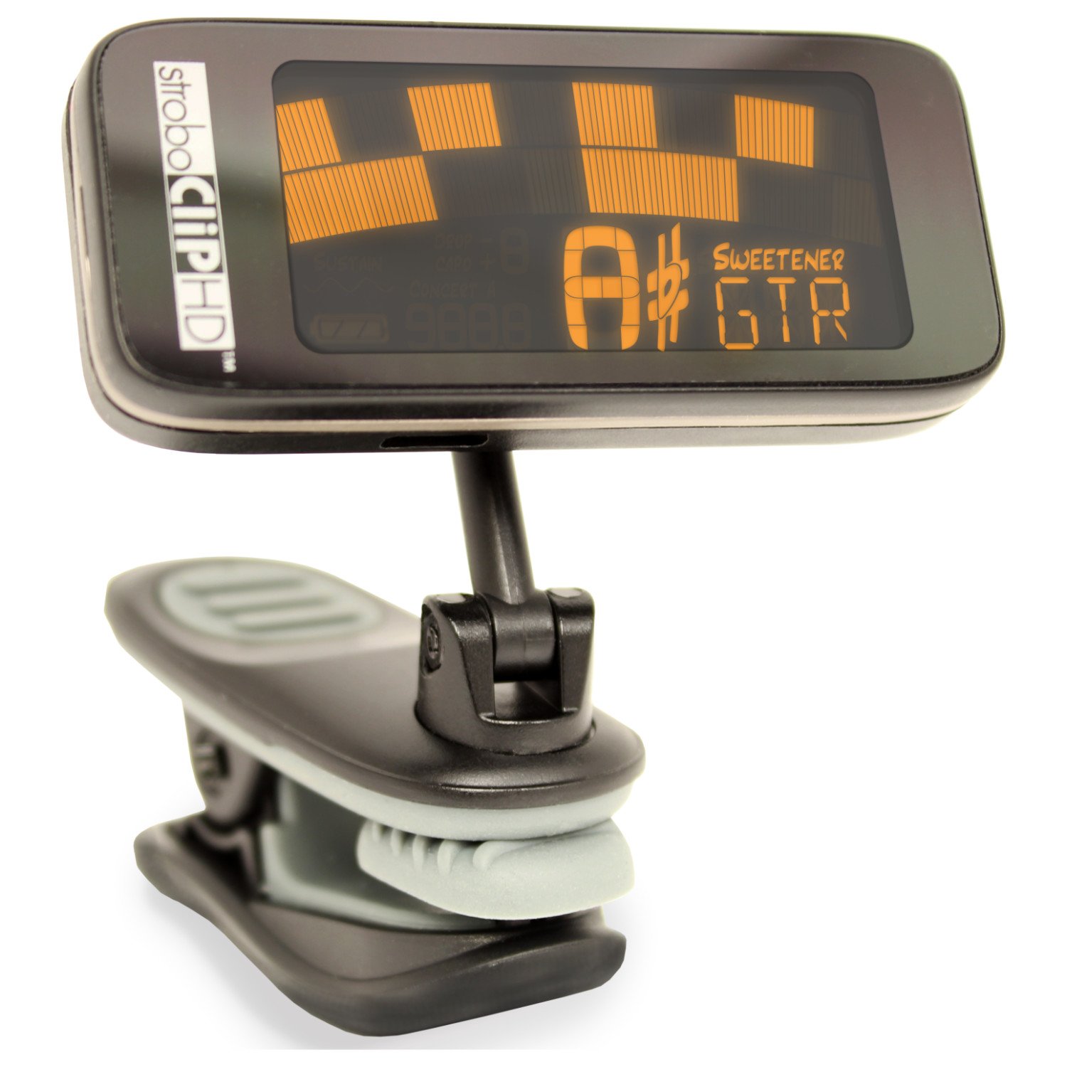 StroboClip HD Clip-On Tuner | Guitar, Bass, Violin, Ukulele, Harp, Brass, Woodwind, Orchestral