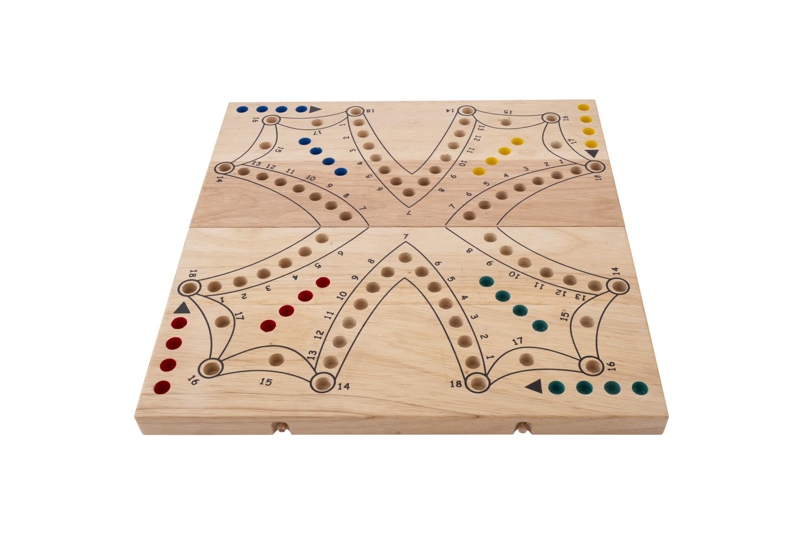 Engelhart, 350263, XL Wooden Tock Game with Folding Hevea Wood Case, Traditional Canadian Board Game, 2 to 4 Players - Image 3