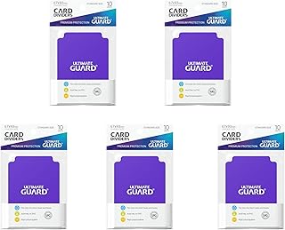 5 Packs Ultimate Guard Purple Card Dividers (10) Standard Size Value Bundle!