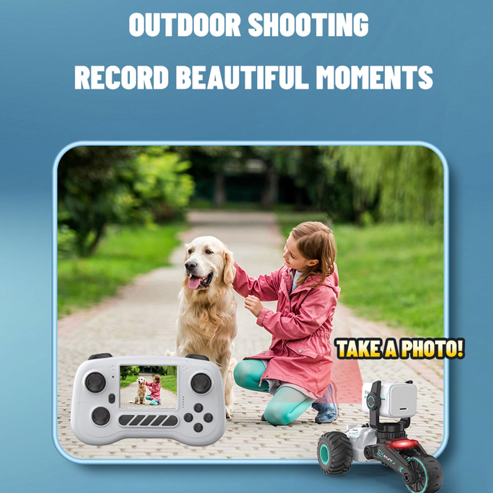 Auto a per Bambini Macchina Fotografica 720P Video in Reale Camion da Rotante Auto acrobatica per Sport Giocattolo Conversazione Video 720P a