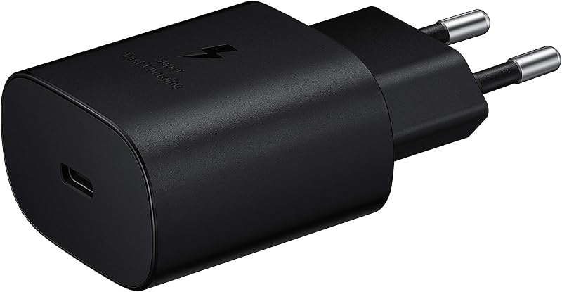 Samsung 25W USB-C Gyorstöltő Adapter Fekete - Eredeti Töltő Kábel Nélkül - (25W) EU, black