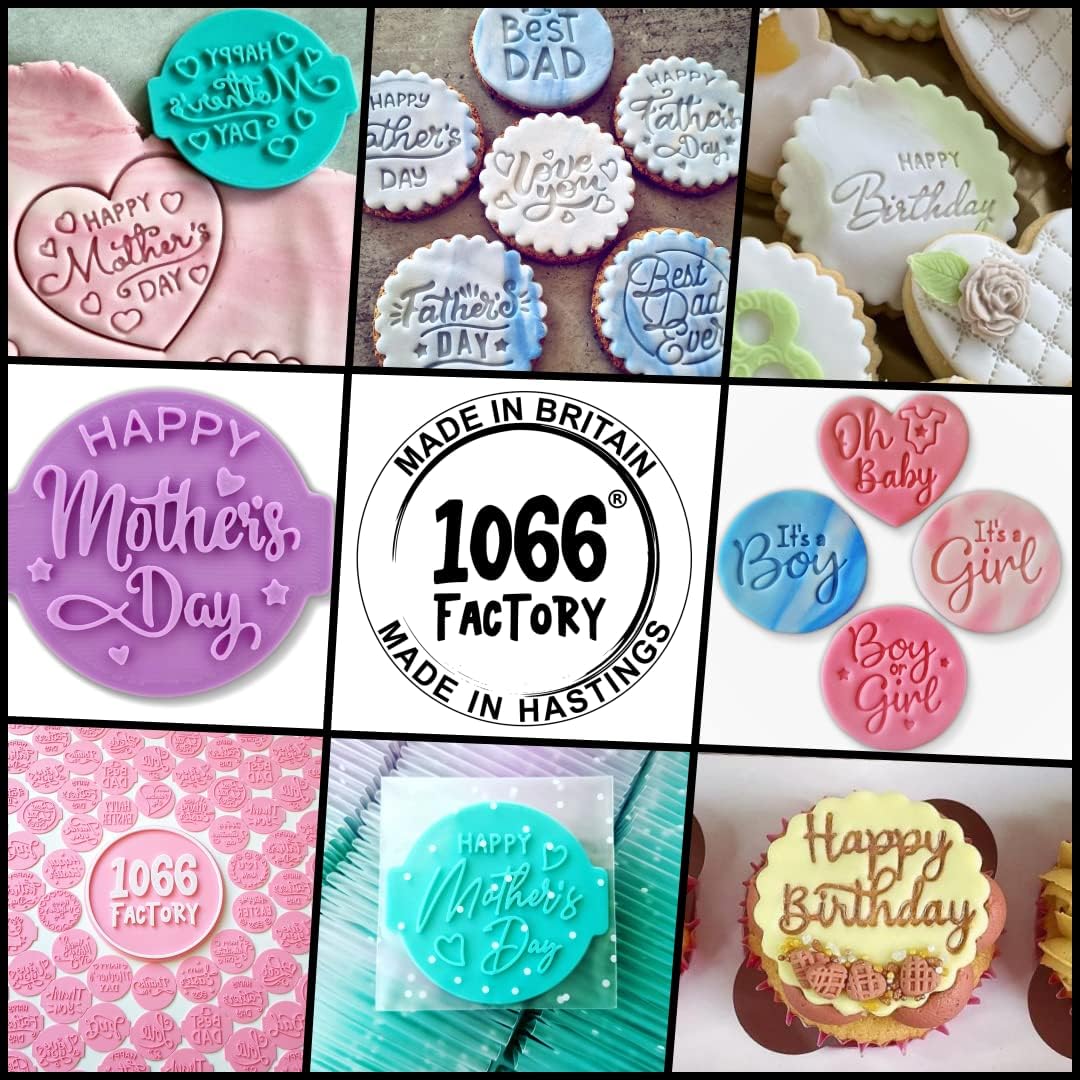 Happy Birthday Embosser Stamp for Icing Fondant Frosting Sugar Paste Cupcake Cake Cookie Baking Decoration (Pattern 1) - Image 6