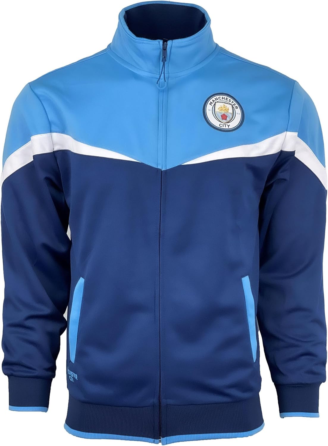 Boy's Manchester City Jacket With Zipper pockets, Licensed M. City Performance Track Jacket For Kids - Image 6