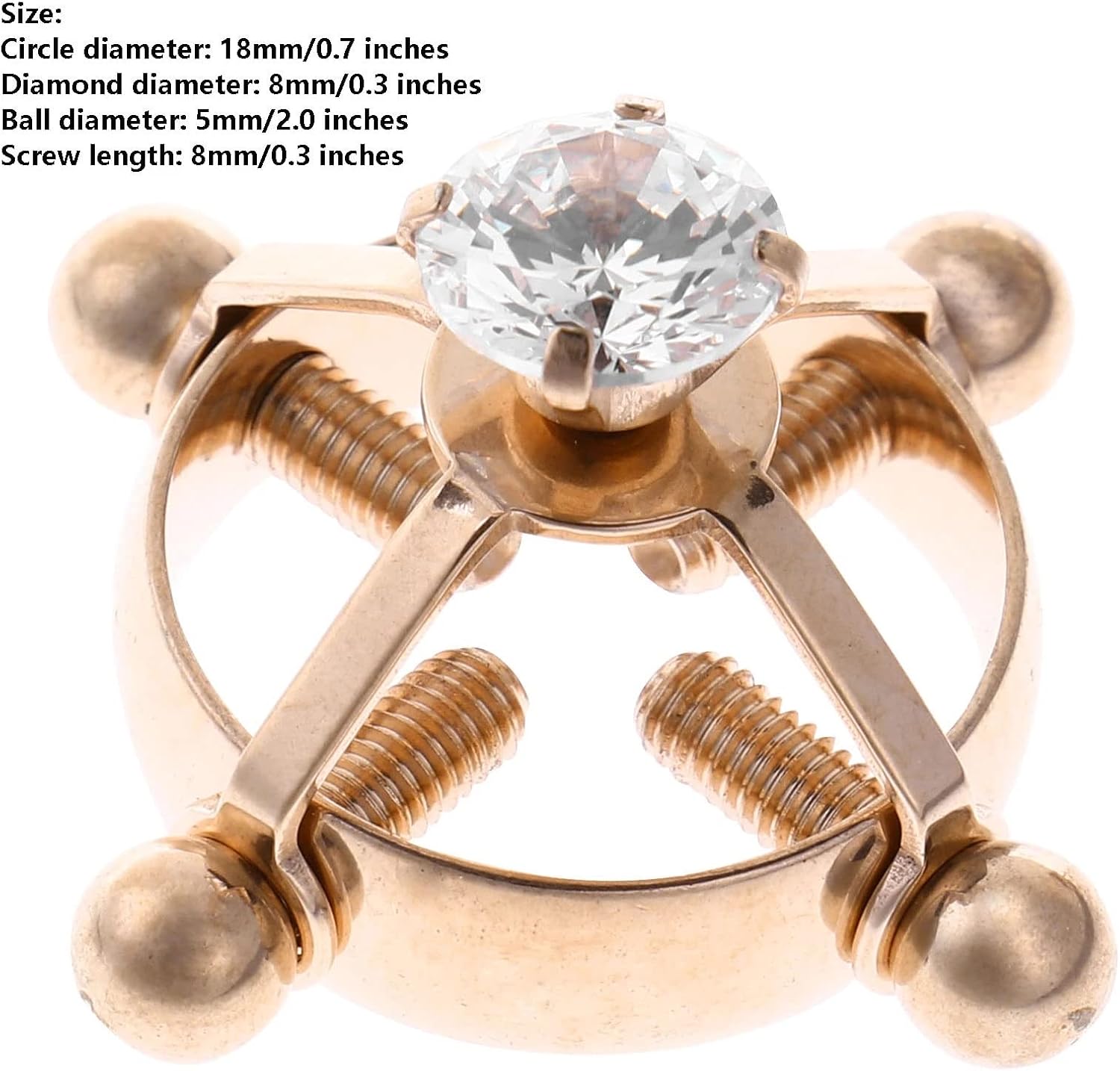 2pcs Fake Nipple Rings For Women，Surgical Steel Nipple Rings Cubic Zirconia Body Jewelry Shield Barbell Ring Bar Body Jewelry For Women