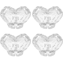 4PCS Heart-Shaped Transparent Flusher, Toilet Button Pusher Topper for Easy Push, Compatible with Most Toilets