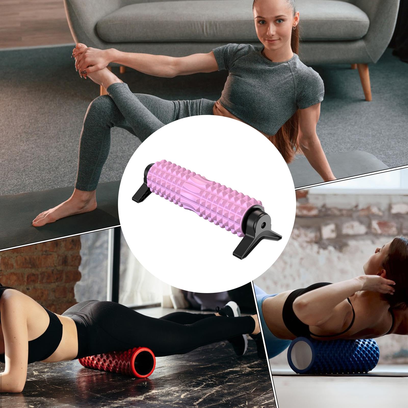 Yoga Faszienrolle Festes Dehngerät Für Training | Muskelmassageroller Und Yogasäule Für Rücken Füße Beine Nacken Schultern Pilates Home Gym Workout Regeneration Für Männer