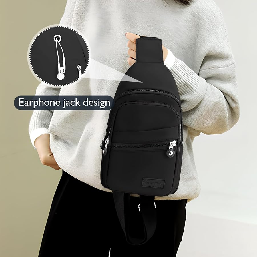 Kasgo Zaino Monospalla Donna,Monospalla Donna Pelle Sling Bag Vintage Borse Donna Casual Borsa Tracolla Donna Borsa a Spalla da Viaggio Lavoro Sport Bianco