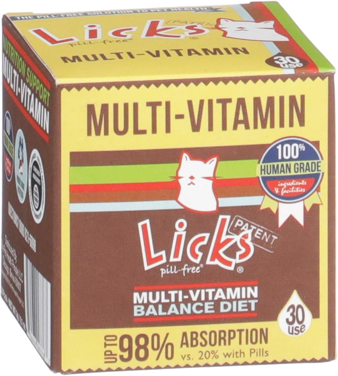 Licks Cat Vitamins Cat MultiVitamin Containing Pantothetic Acid