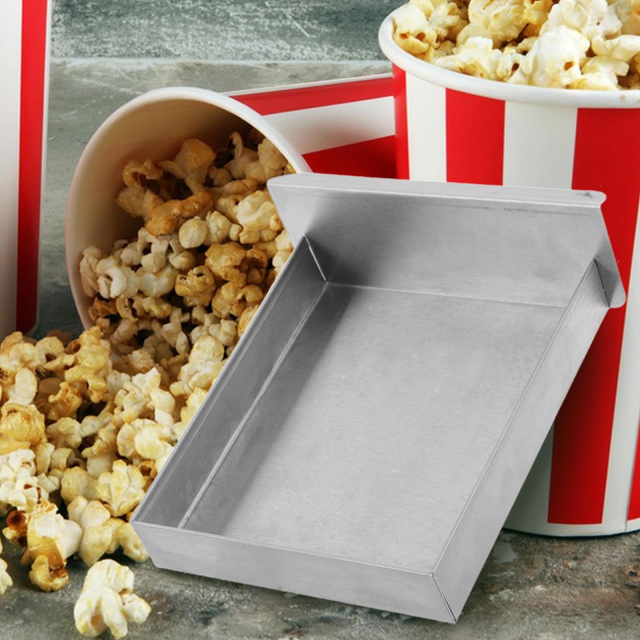Zerodeko Popcorn Machine Oil Tray Replacement Spare Part Oil Holder for Commercial Popcorn Maker Easy Install and Remove 5.51 X 4.72 X 1.77 in 1 Pan image 2