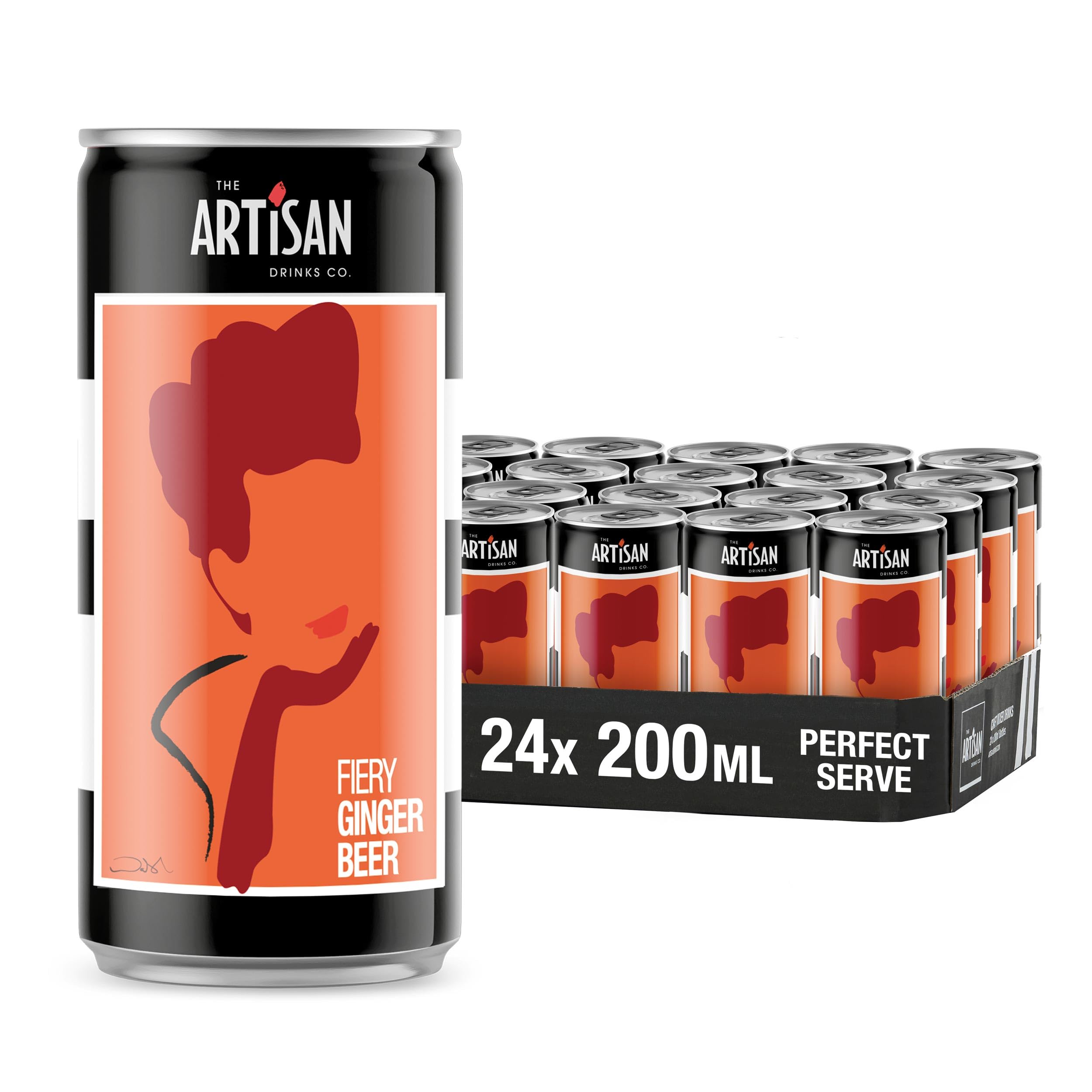 Artisan Fiery Ginger Beer Can, 200ml (Case 24)