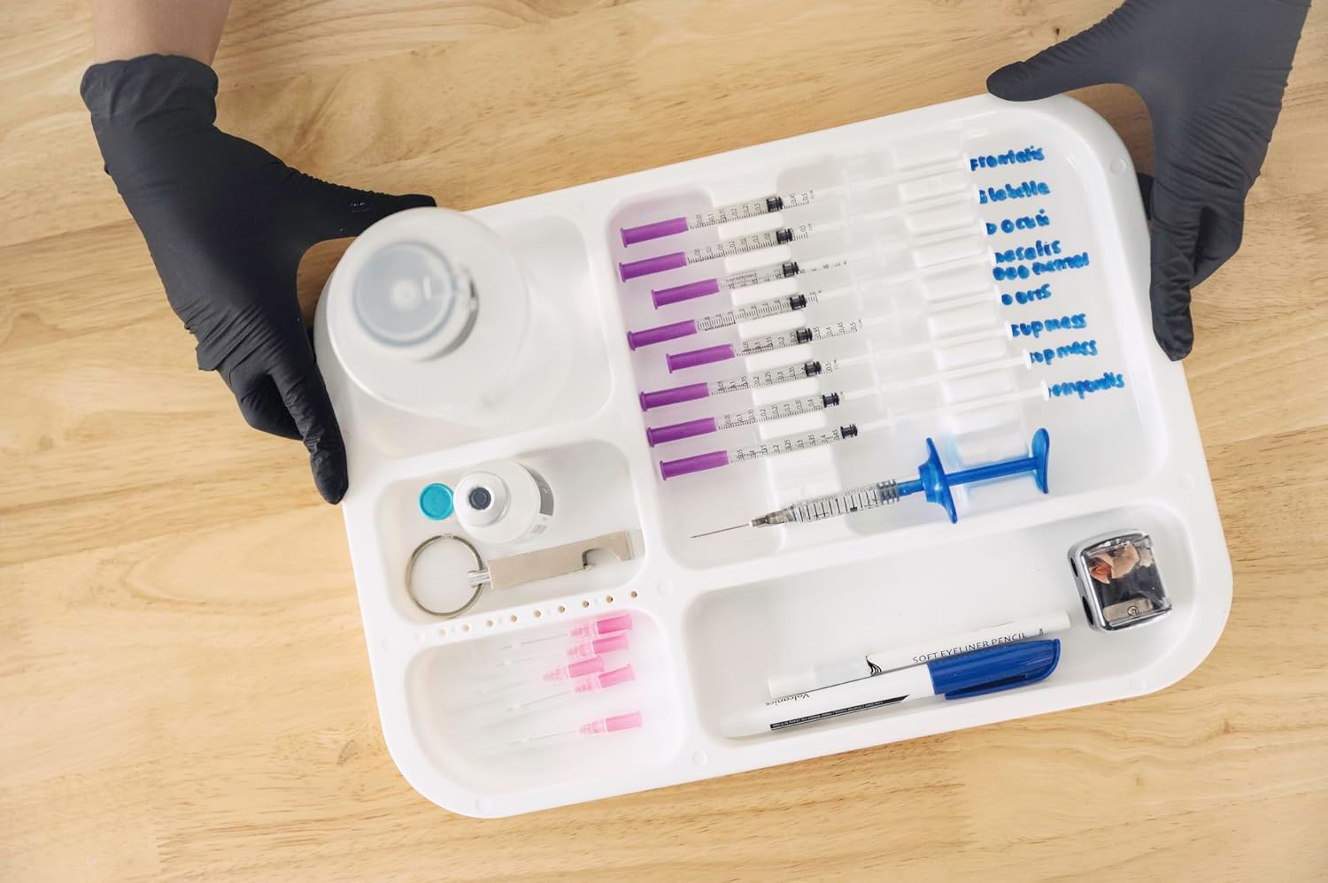 Medical Injector Syringe Prep Tray