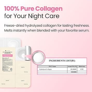 K-SECRET SEOUL 1988 Collagen Boosting Ball Freeze-Dried 100% Hydrolyzed Collagen | Nourishing Care for Dry Skin & Fine Lines | Korean Skincare, 7 Capsules