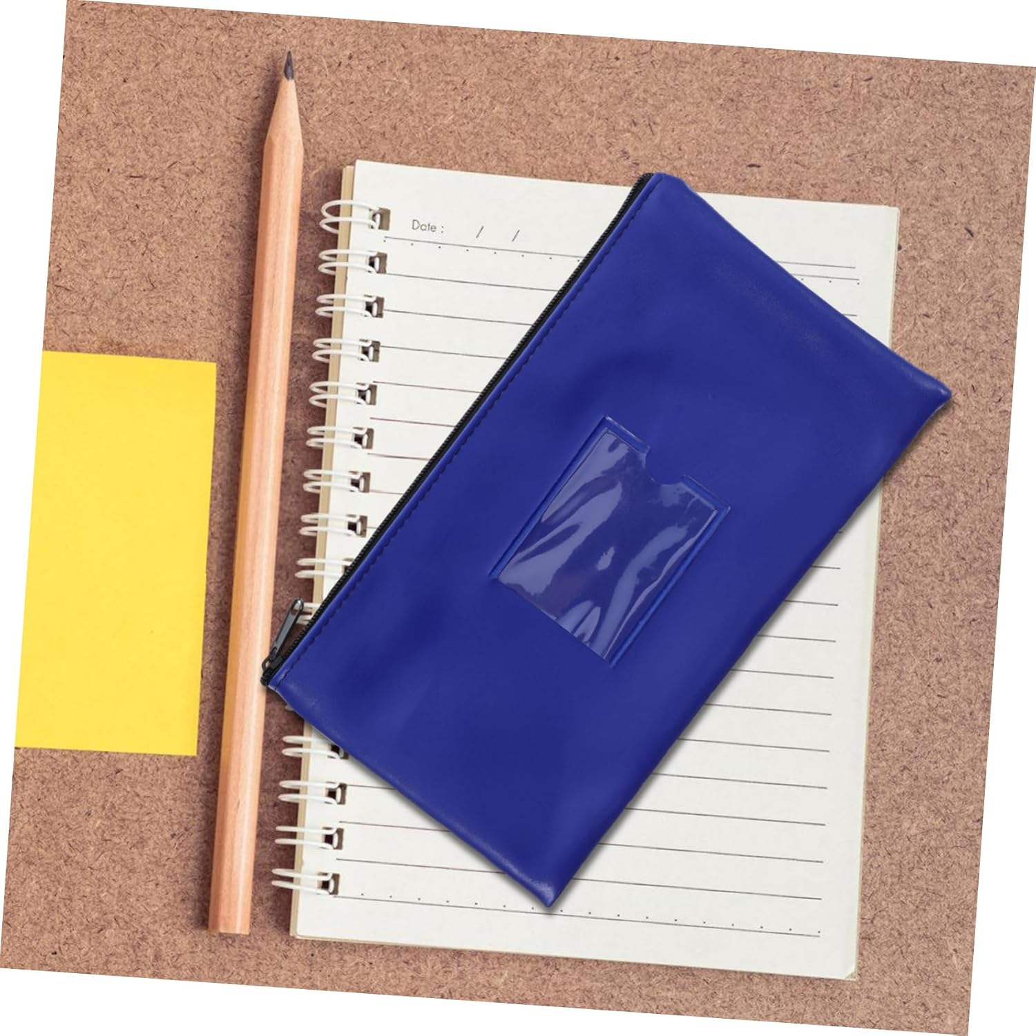SHOWERORO 2pcs Cash Storage Bag Zipper Money Pouch for Checks Document Bag Window Utility Wallet for Bills Coin Wallet Blank Card Holder