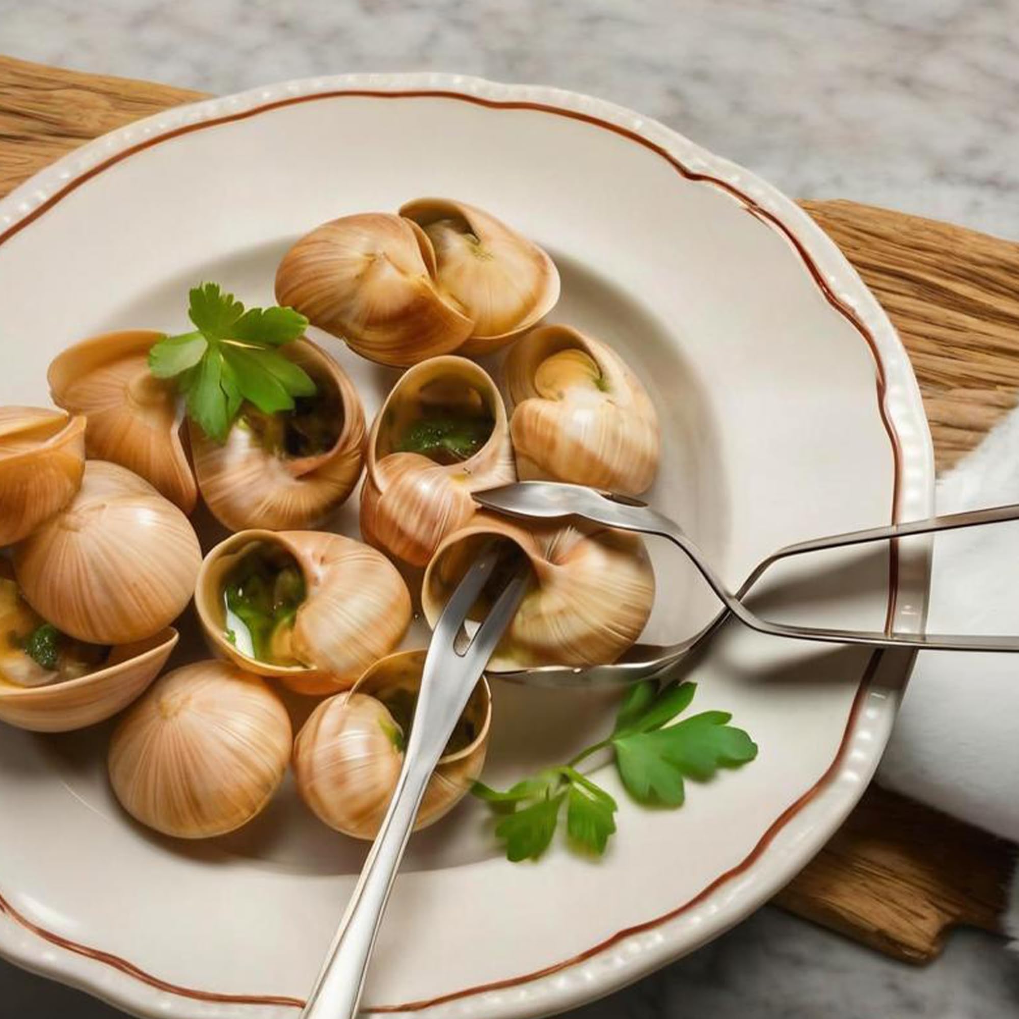 2 pinze per lumache a buffet, pinze da cucina in acciaio inox + 2 pezzi di lumache in acciaio inox forchetta da frutta per snails, ciotole crostacei, posate utensili da cucina (argento)