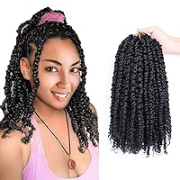 Vista 23 de Cabello de Ganchillo Passion Twist, Cabello Passion Twist de 12 Pulgadas, 8 Paquetes de Cabello Passion Twist Pre-Retorcido, Trenzas de Ganchillo