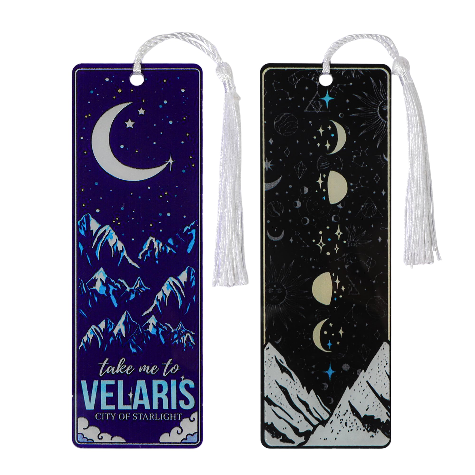 2Pcs ACOTAR Velaris Bookmarks, City of Starlight Page Markers, Fantasy Themed Page Clips, Gifts for Sarah J Maas Fans & Book Lovers (2PCS-ACOTAR) โ image 1