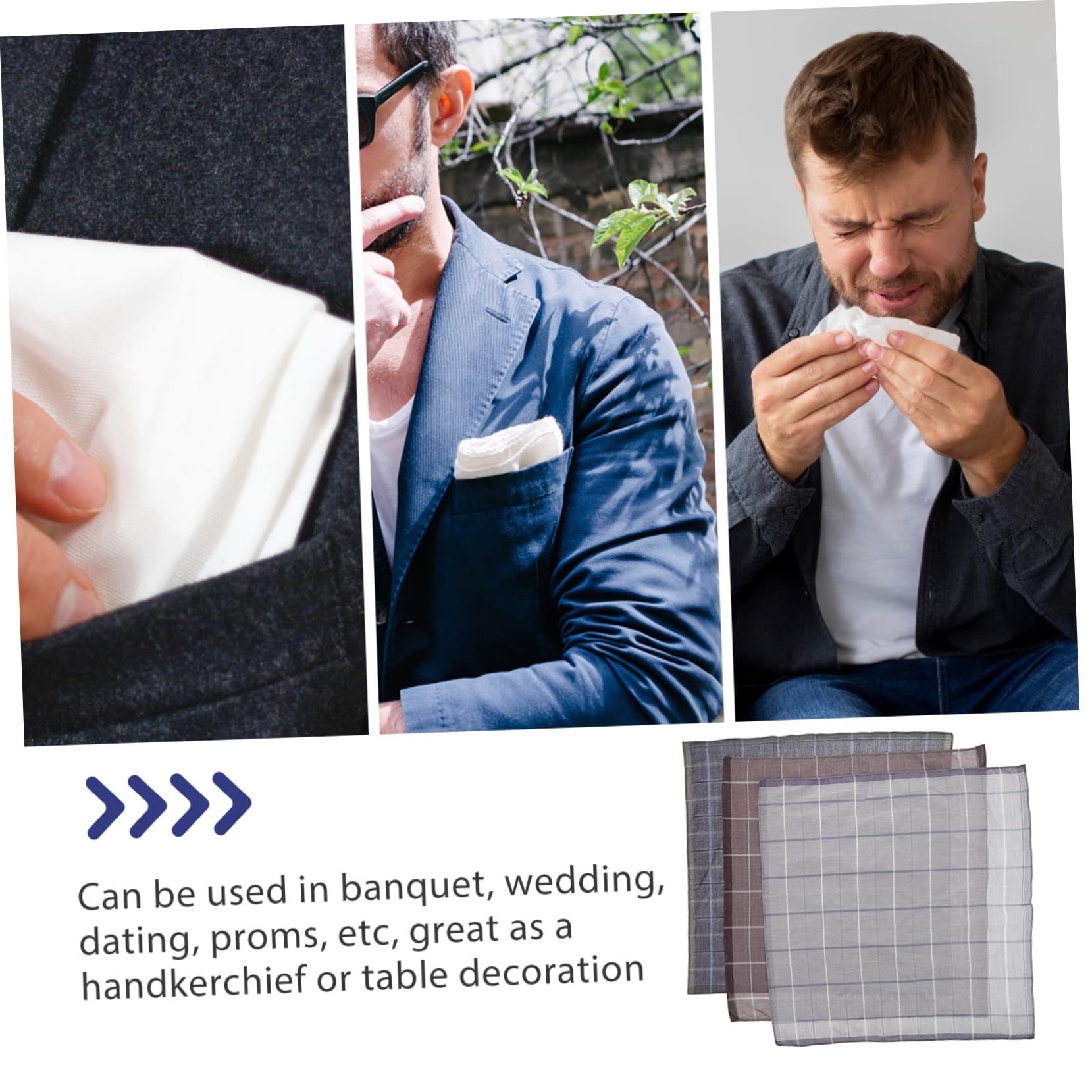 VALICLUD Herrentaschentuch Hochzeitstaschentücher Einstecktücher Für Herren Taschentuchtasche Japanisches Taschentuch Einstecktuch Teeparty-taschentücher Baumwolle
