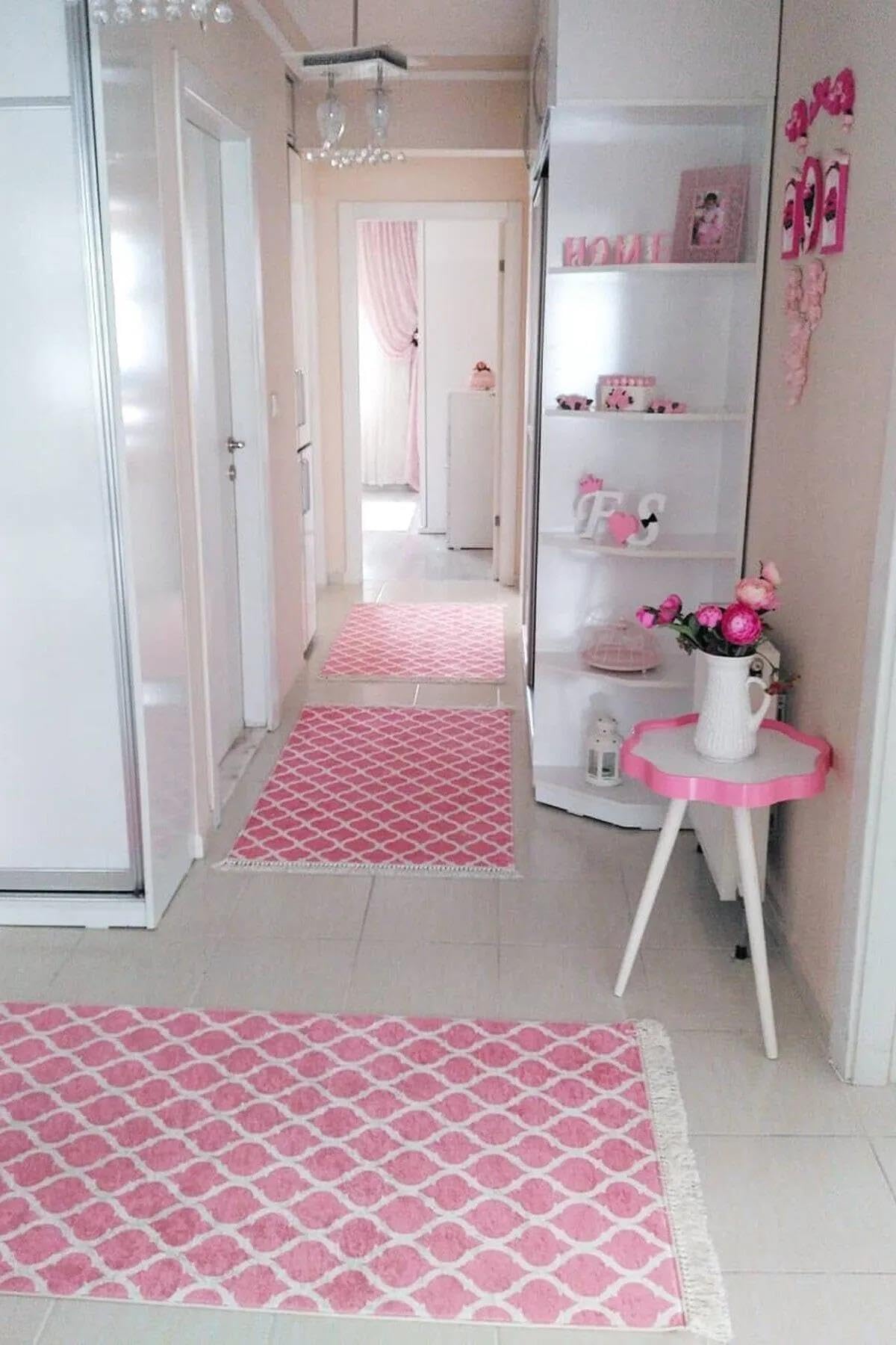 Monnhein Çok Renkli Yolluk Kupa-2 - Yıkanabilir, Kaymaz Taban, Dijital Baskılı, Leke Tutmaz, İnce Hav, Modern Koridor, Mutfak, Antre ve Salon için Dekoratif Yolluk