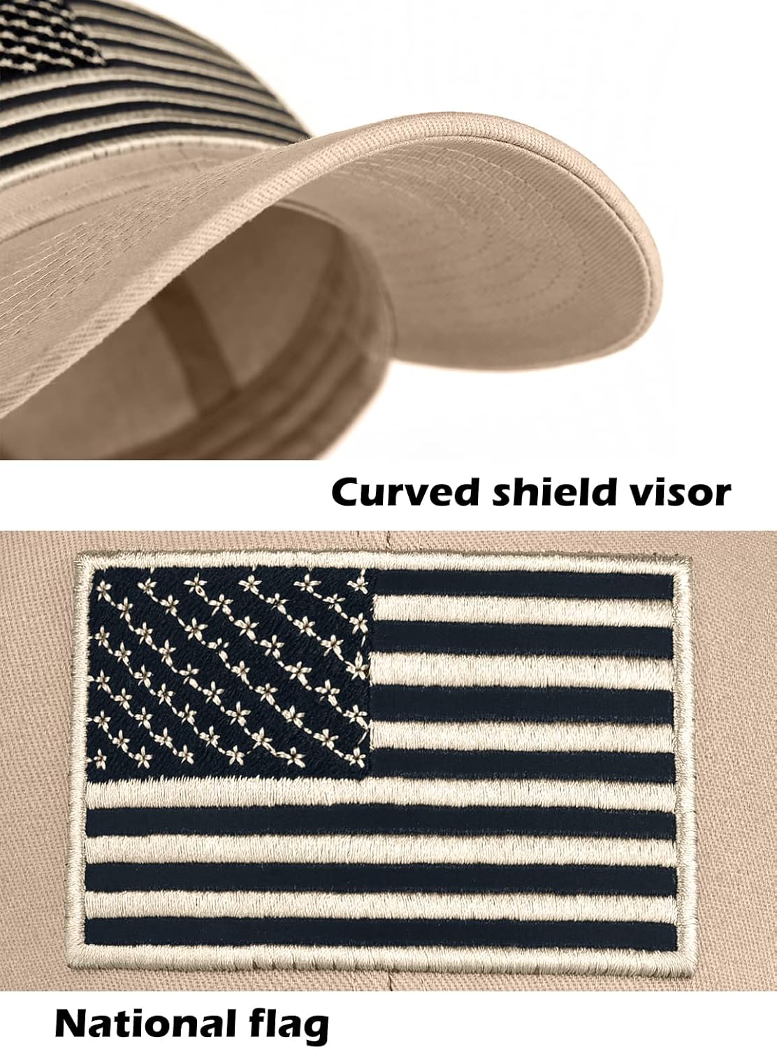 LCZTN 2 Pack American Flag Baseball Cap for Men Women,Low Profile USA Plain Dad Hat - Image 5